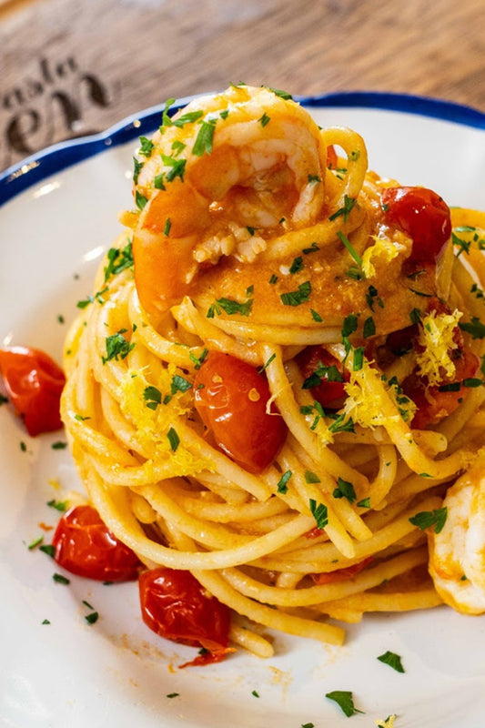 Fresh Shrimp and Cherry Tomato Spaghetti